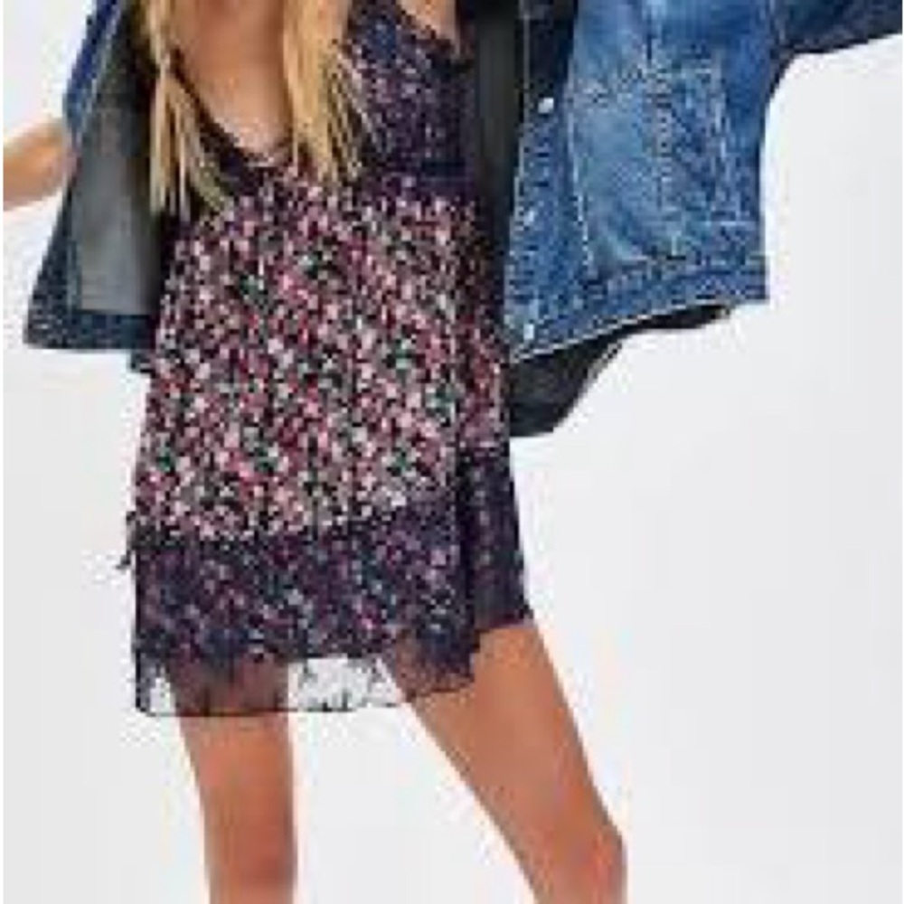 Free People Tell Me More Mini Slip Dress